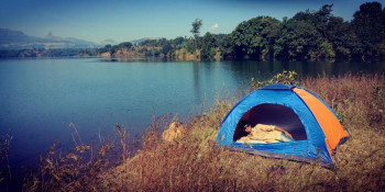Campfire Lake-Mountain Camping Image