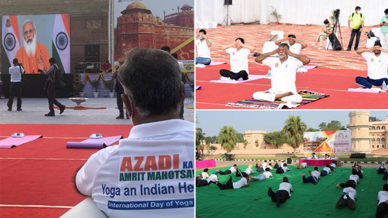 YOGA PROGRAMMES ORGANISED AT 75 HERITAGE LOCATIONS ACROSS INDIA