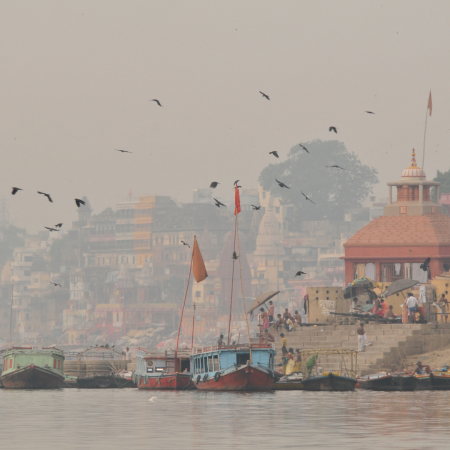 The first 'Amrit Sarovar' in India constructed in Rampur, Uttar Pradesh.