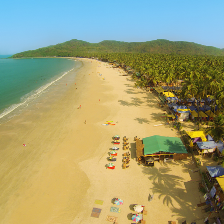 In a helicopter, you may now appreciate the splendour of Goa's beaches