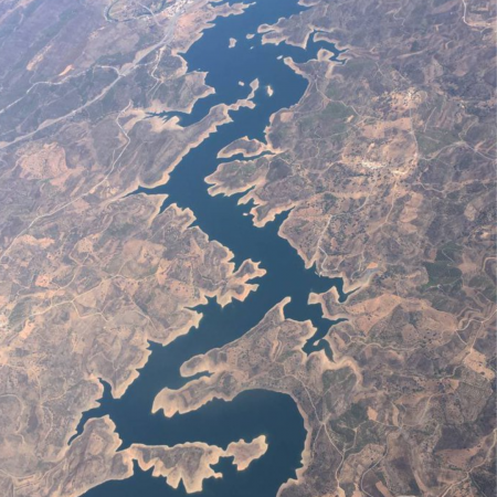 This Portuguese river appears to be a 'Blue Dragon' when looked from above.
