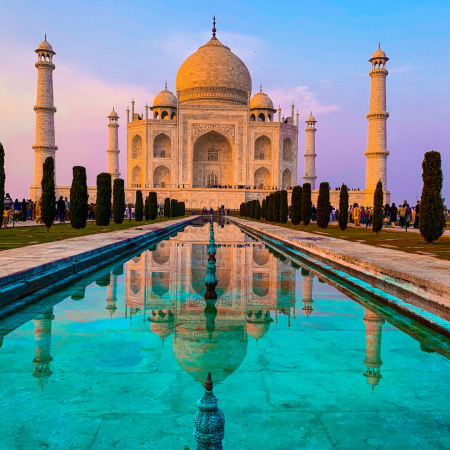 The Taj Mahal in India is one of the most visited monuments in the world.
