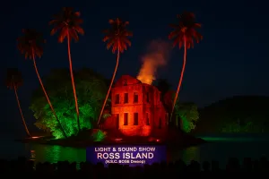 LIGHT & SOUND SHOW AT ROSS ISLAND - “Colonial echoes, illuminated in light.”