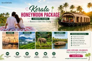 Kerala Honeymoon Package For 4N/5D (25% Off) | BOOK NOW!! @ 12499/- Per Adult