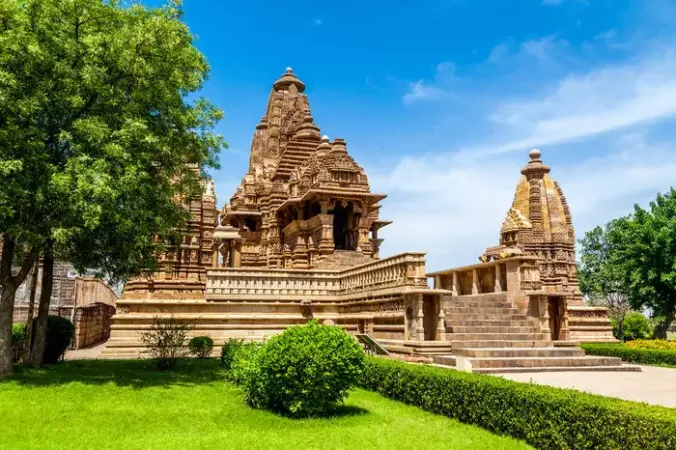 Notice the architecture of Khajuraho