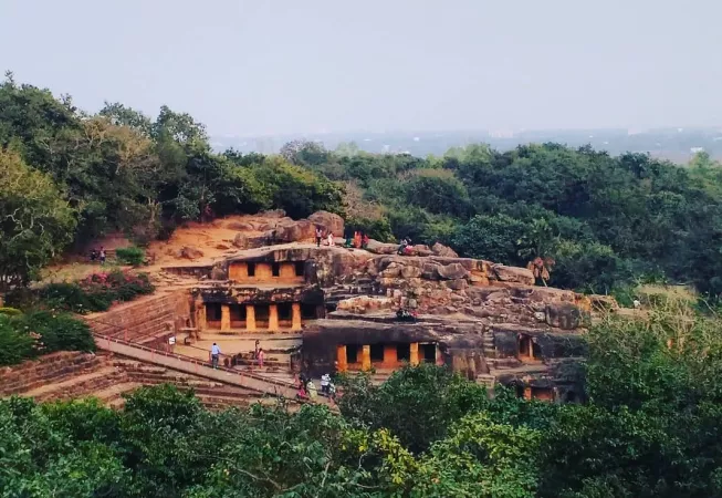 Excavate the Udayagiri Caves