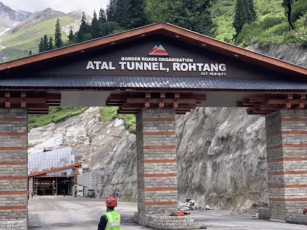 3. Rohtang Tunnel (Atal Tunnel- Road Tunnel):