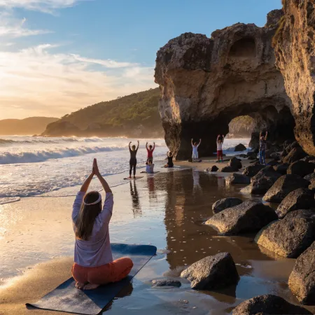 Om Beach: Yoga Meets Waves