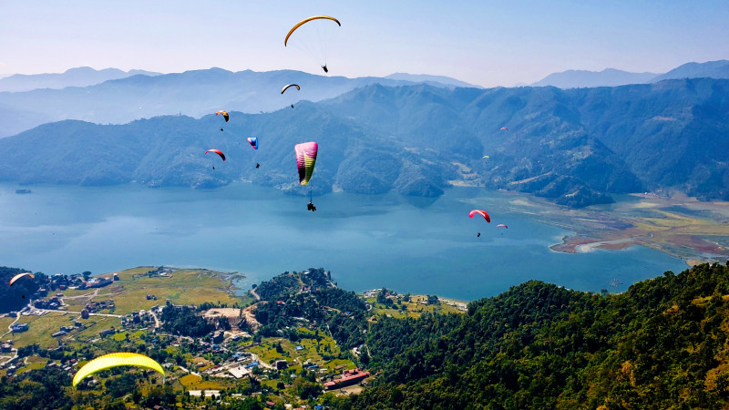 2.Paragliding above Phewa Lake, Pokhara